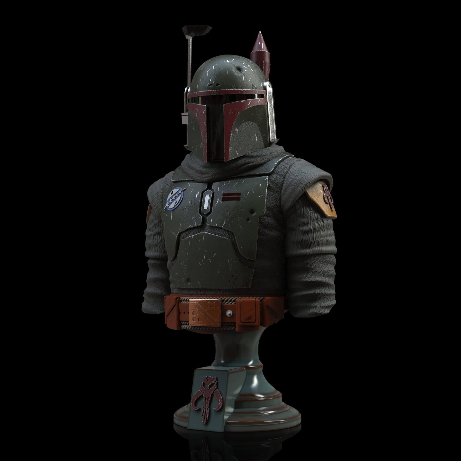 Boba Fett Bust (Pre-Supported) 3d model