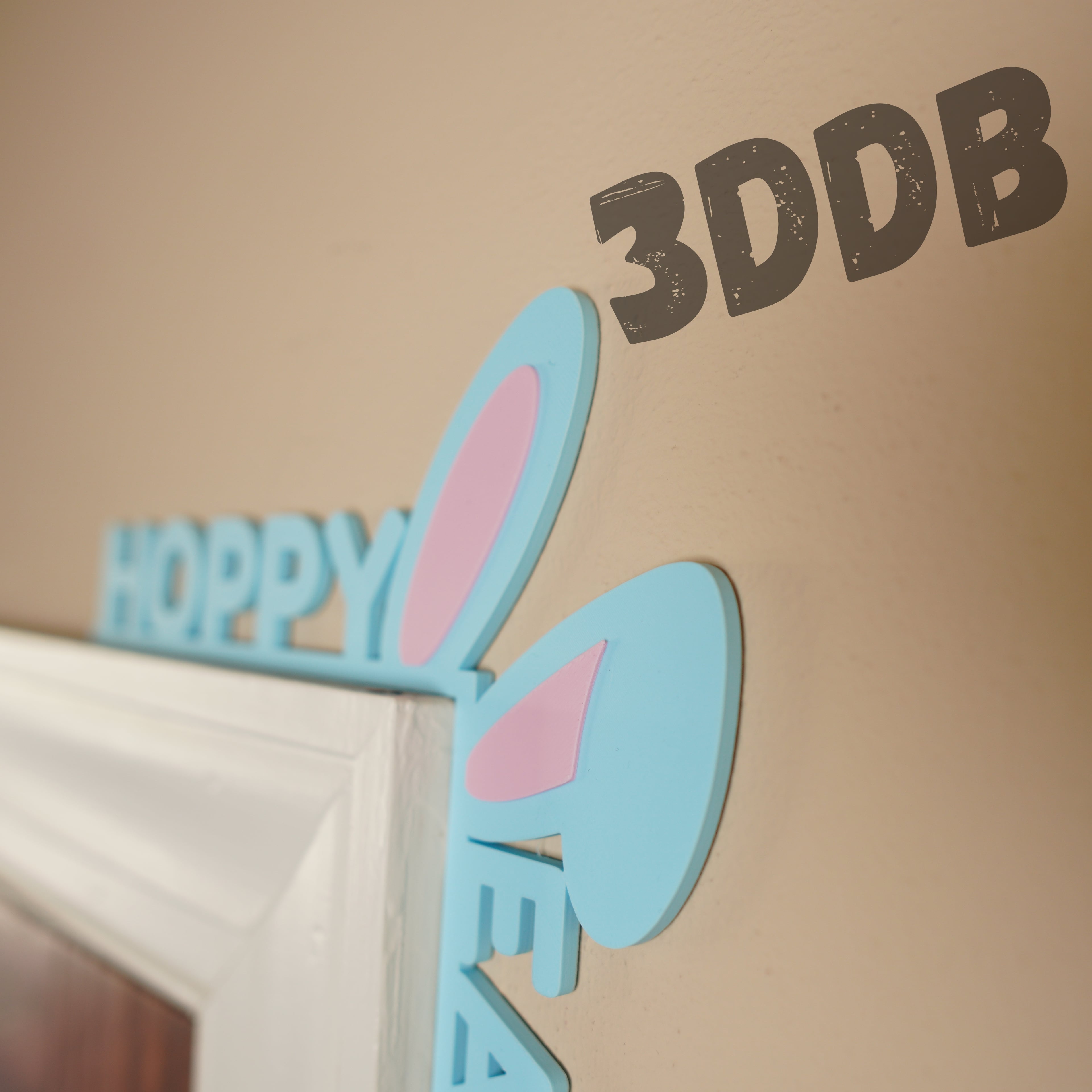 Hoppy Easter Door Topper 3d model