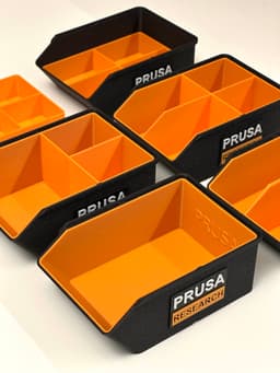 Stackable small parts bin with color inserts 3d model