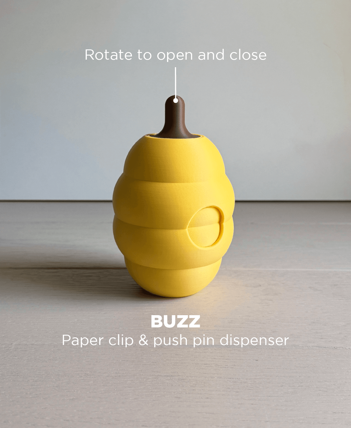 Buzz, Paper clip & push pin dispenser. 3d model