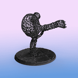 #106 Hitmonlee Pokemon Decor Wiremon 3d model