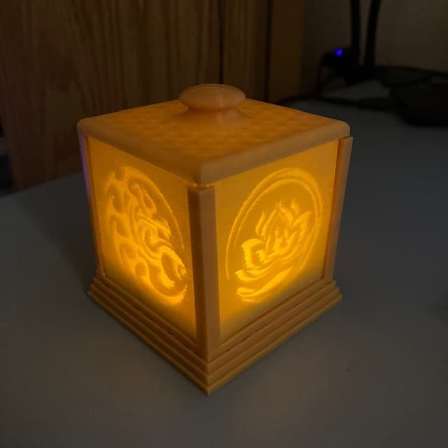 Tea Light Lithophane Holder 3d model