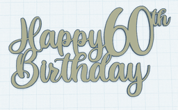 Happy 60th Birthday Topper.stl 3d model