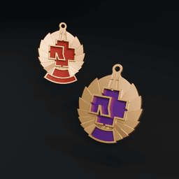 Rammstein Tour 2024 medals 3d model