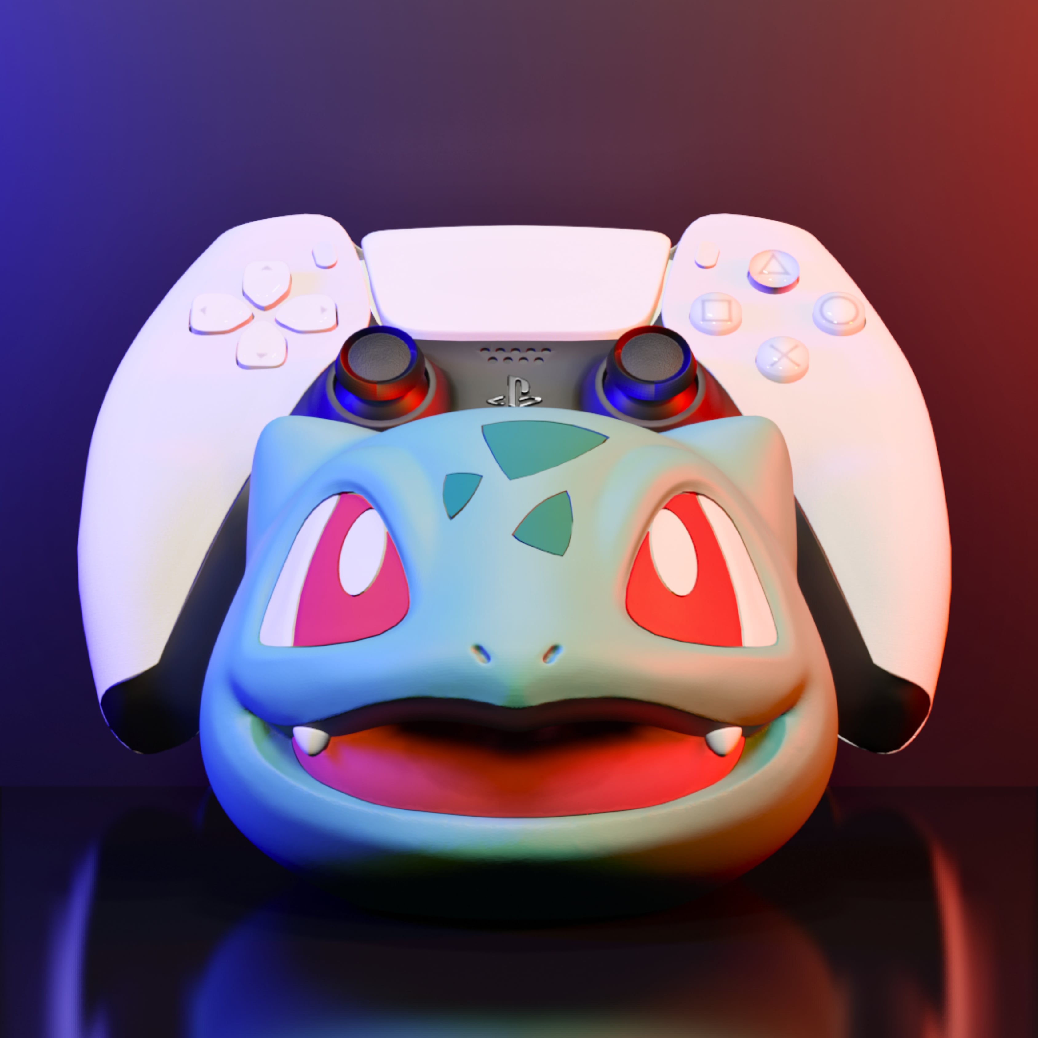 BULBASAUR CONTROLLER HOLDER 3d model