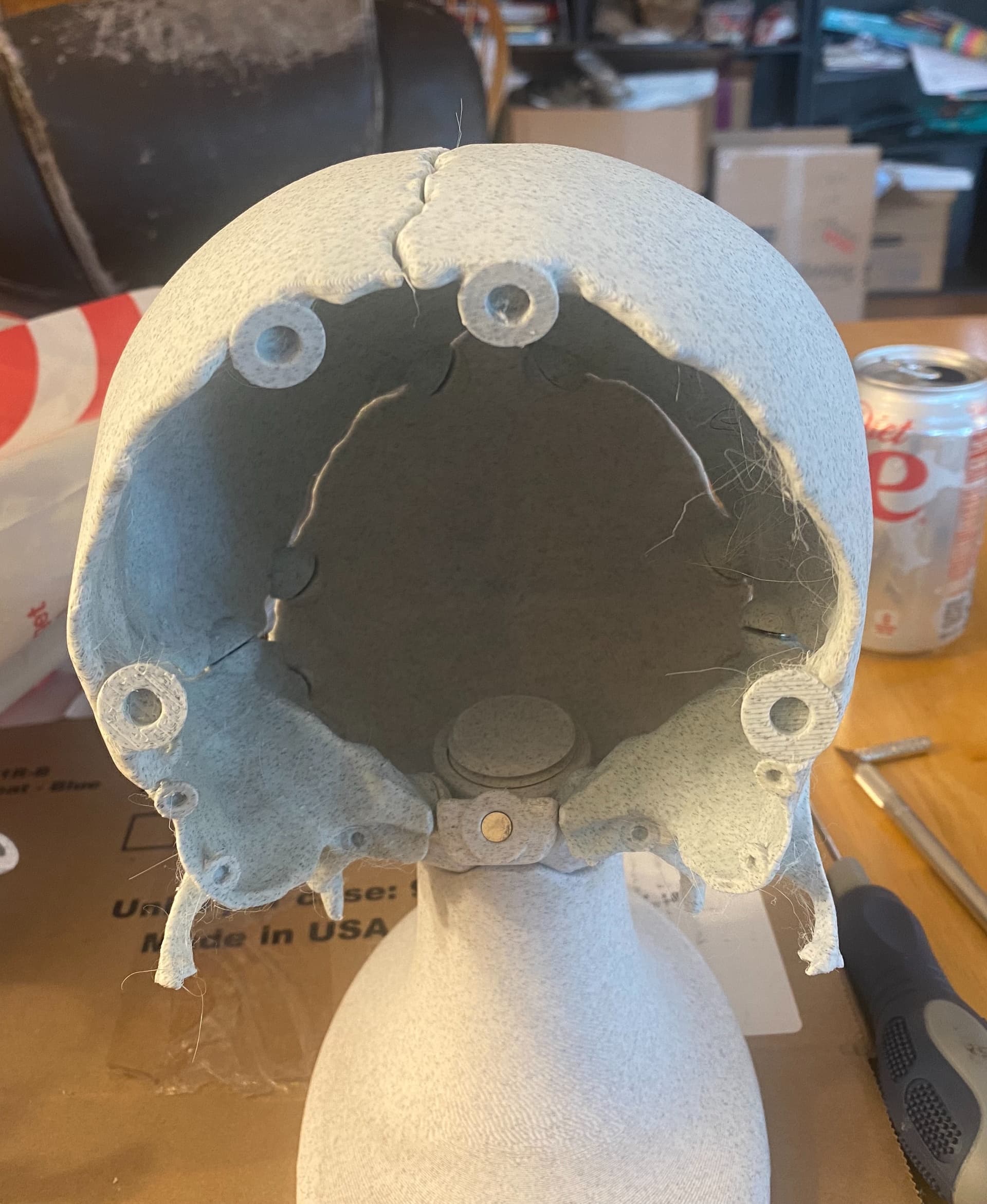 Partially assembled