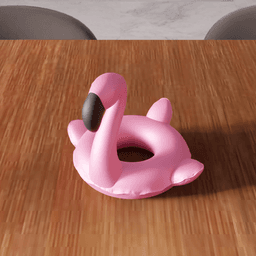 Flamingo Pool Ornament - Summer Desk Accent 3d model