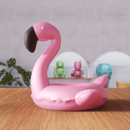 Flamingo Pool Ornament - Summer Desk Accent 3d model