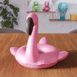Flamingo Pool Ornament - Summer Desk Accent 3d model
