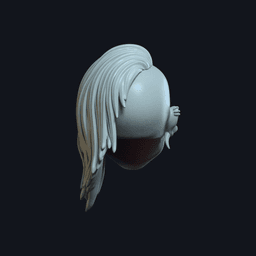 Viking Woman v2 Action Figure Head 3d model