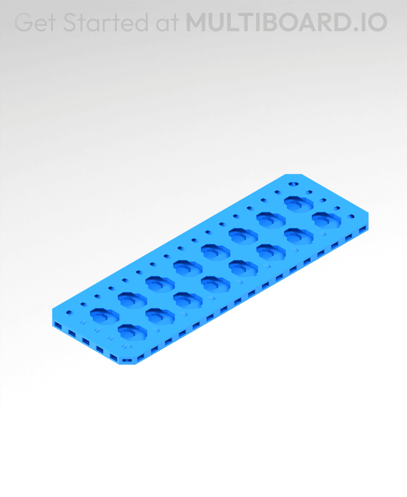 9x3 MU - Point Hole MU - MultiBoard Plate 3d model