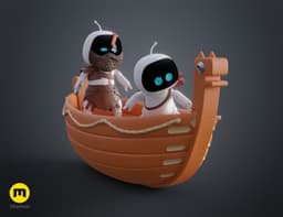GoW_figures_joined_with_boat_3Demon.stl 3d model