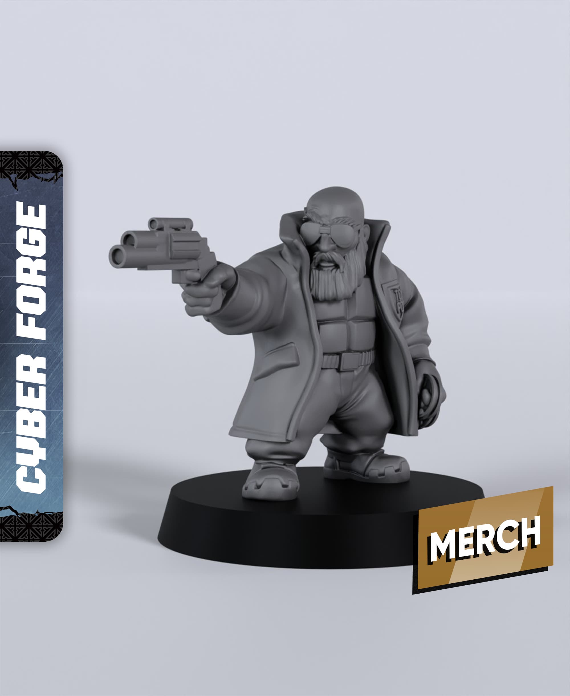 Harry Stone - With Free Cyberpunk - Sci-Fi Gift Ideas for RPG and Wargamers 3d model
