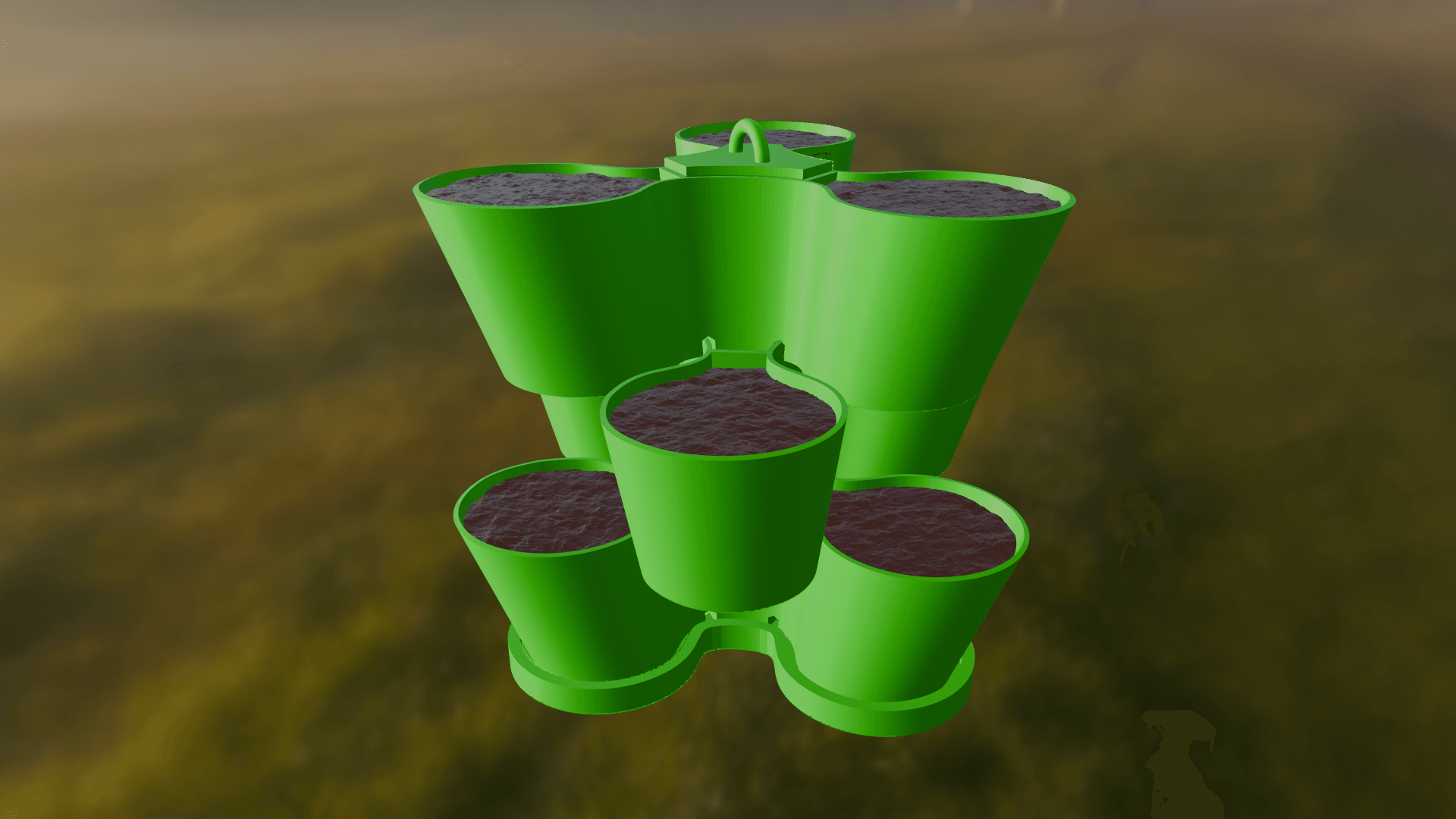 Stackable Planters 3d model