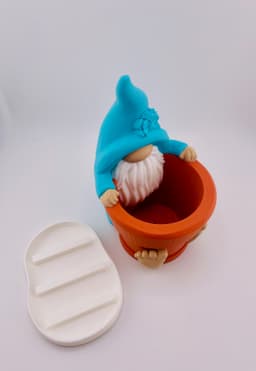 Gnome in a Pot Planter 3d model
