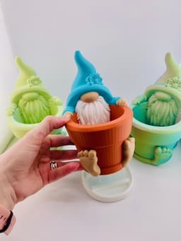 Gnome in a Pot Planter 3d model