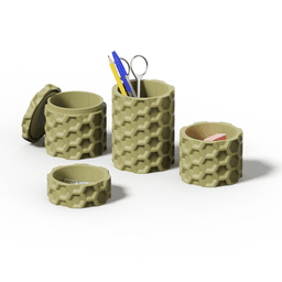HEX Collection - Desk Organizer Set 3d model