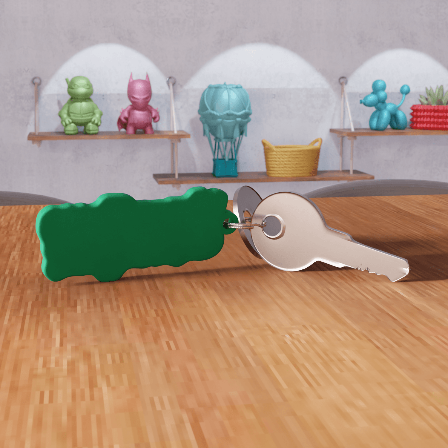 Warm Cocoa Cold Nights Christmas Keychain 3d model