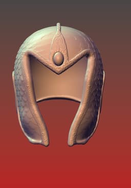 Elven dragon scale helmet 3d model