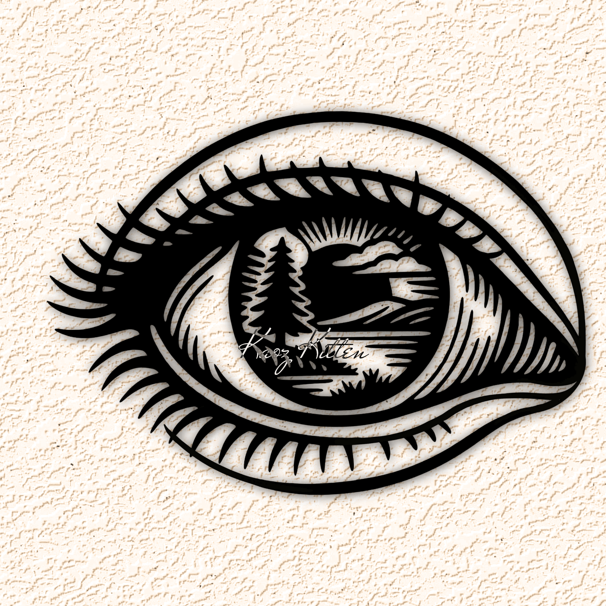 eyeball scenery WALL ART HOME DECOR 3d model