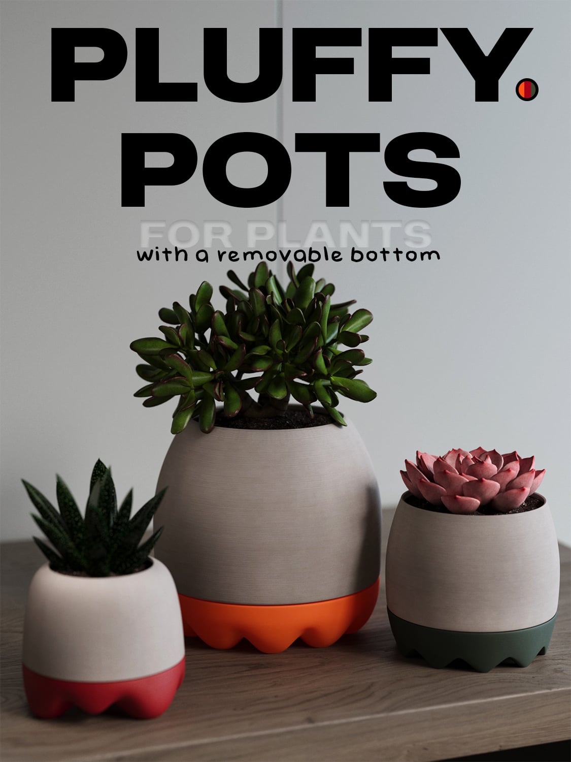 Pluffy pots 3d model