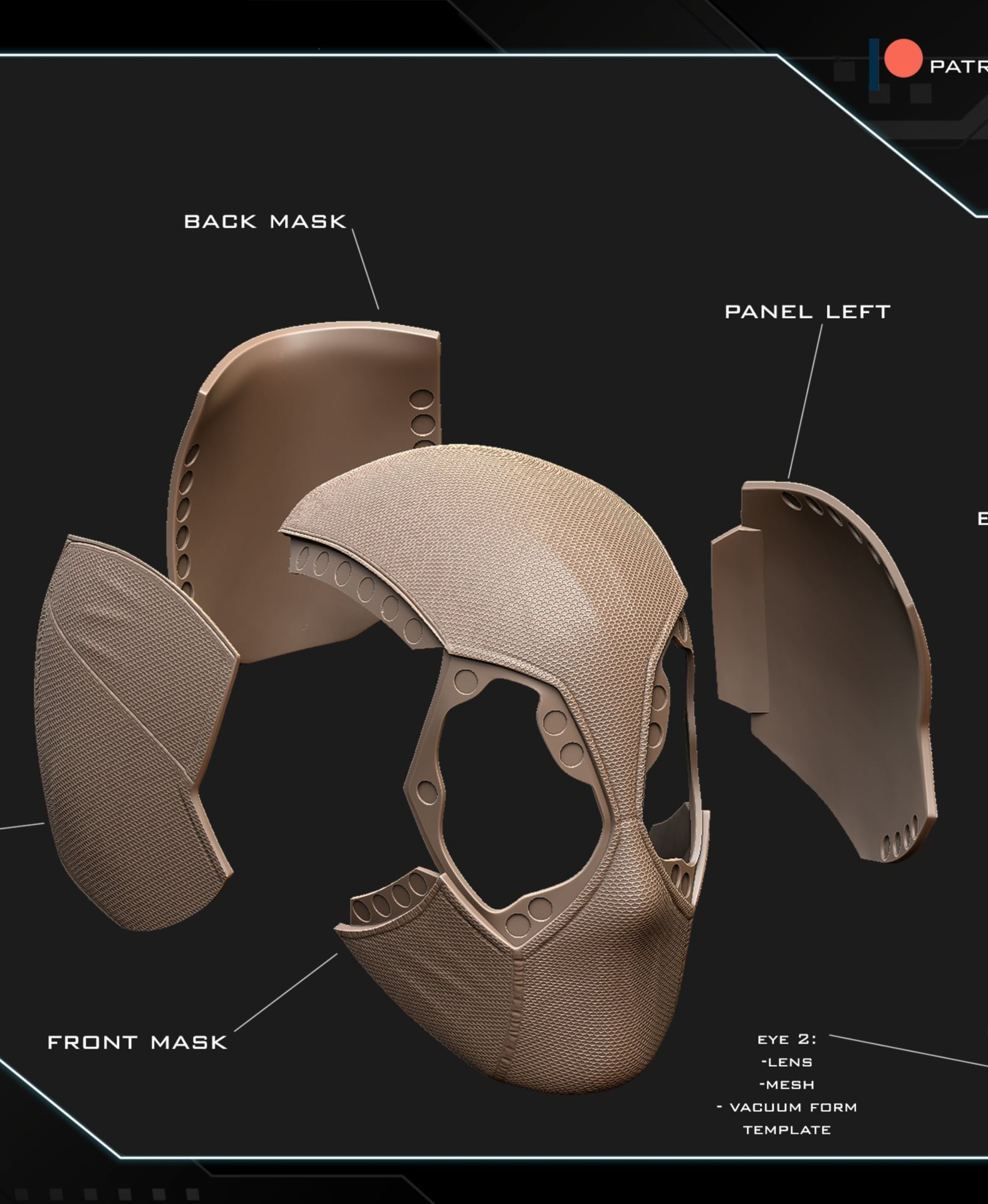 Deadpool helmet 3d model