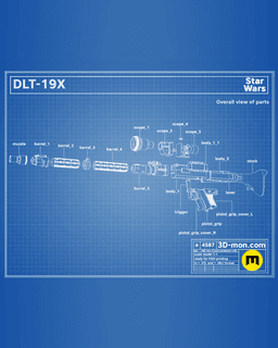 DLT-19X Blaster - Star Wars 3d model