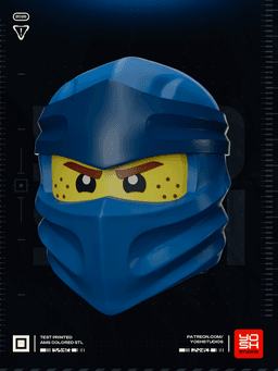 Brick Ninja Helmet 3D Printer STL File 3d model