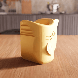 Whale Fish Stylized Mug Planter Desk Organizer 3d model