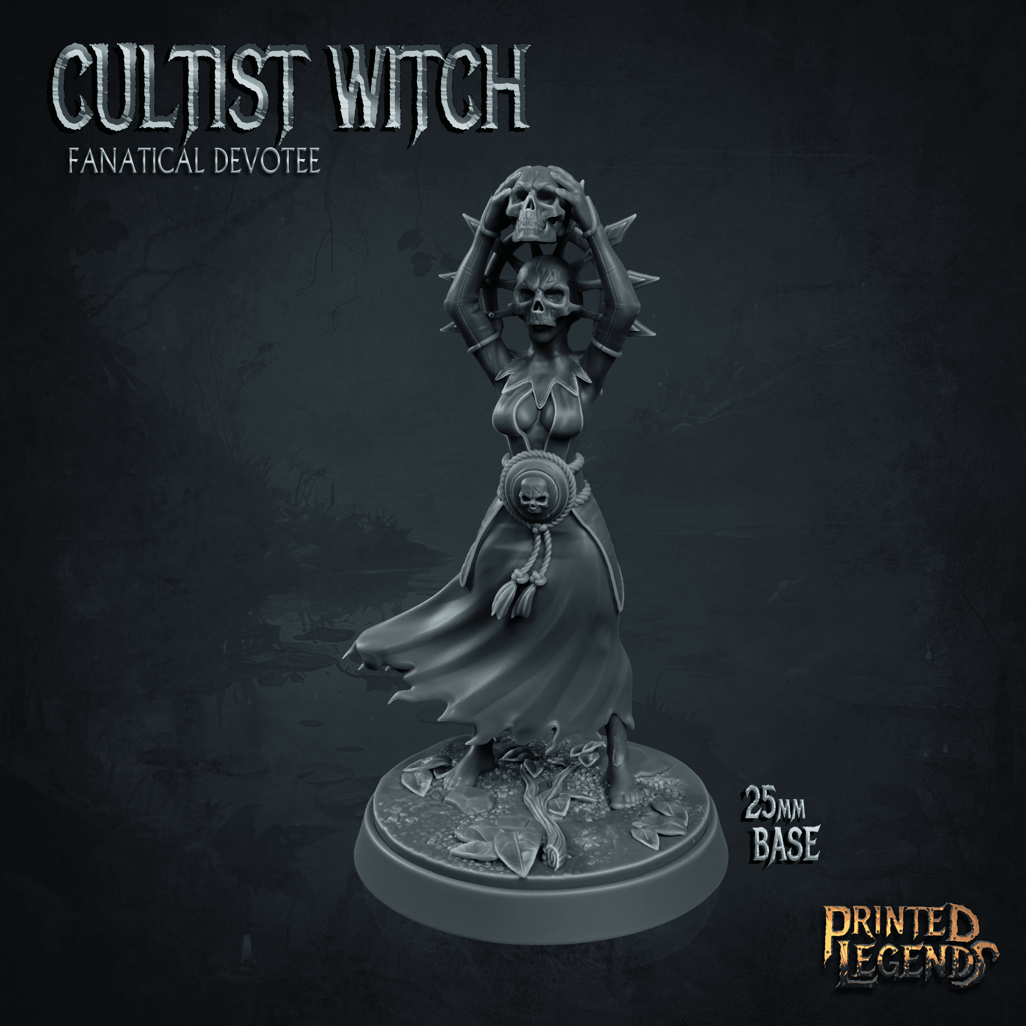 Cultist Witch 02 (25mm Base) 3d model