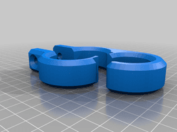 Ring with Parallel-Oriented Hook for 1" PVC 3d model