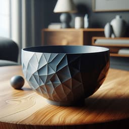 Designer Low Poly Big Bowl with Foot 3d model