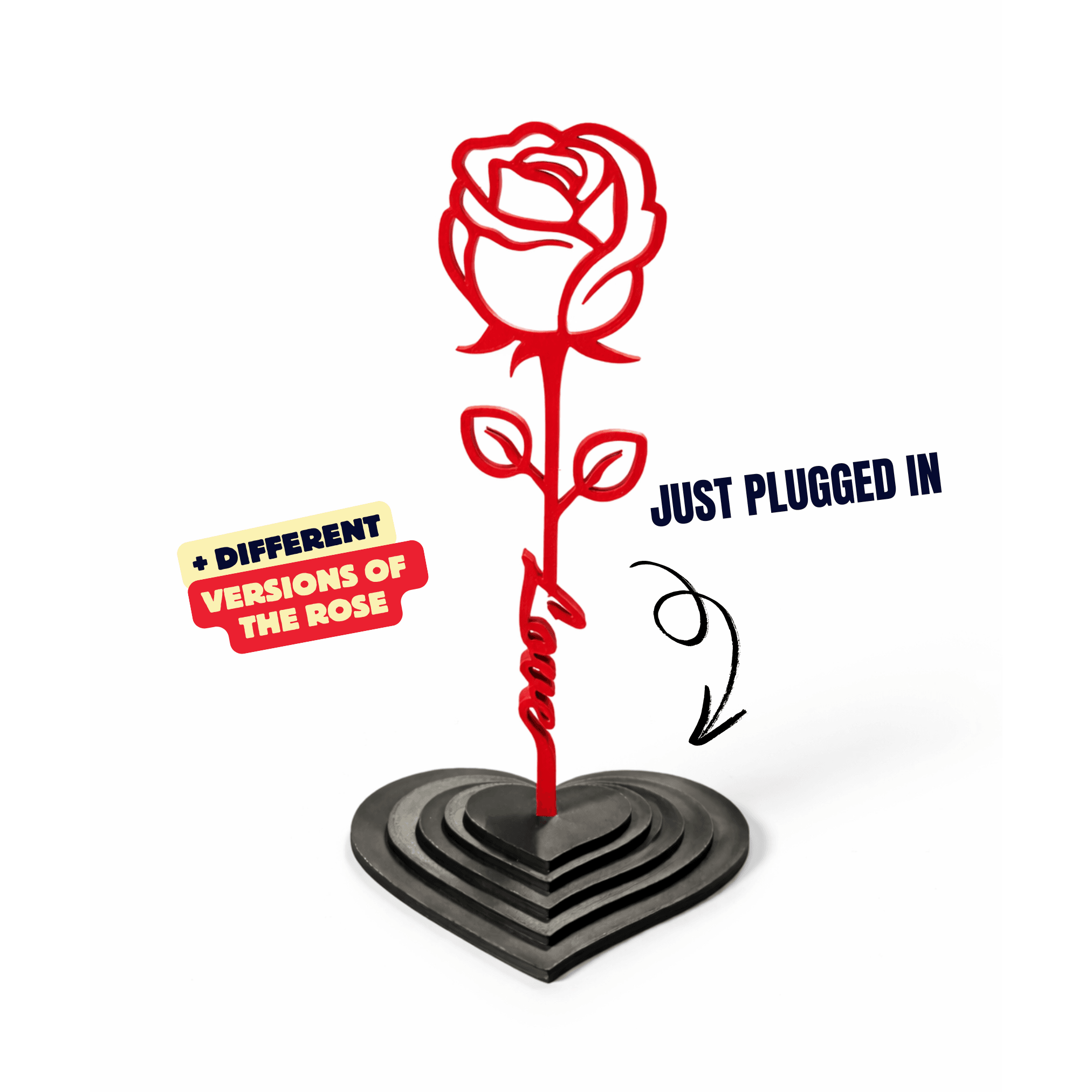 VALENTINES ROSES / GIFT FOR VALENTINES DAY / STANDING VALENTINES ROSE 3d model