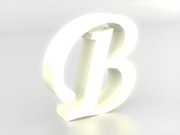 Decorative letters A-Z, LED light 3d model