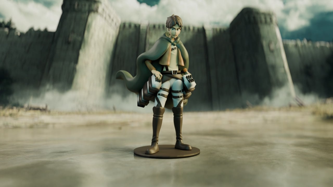 Attack on Titan Eren Yeager Collectible Figurine 3d model