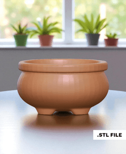 The Art of Growth: STL Bonsai Pot Design 3d model