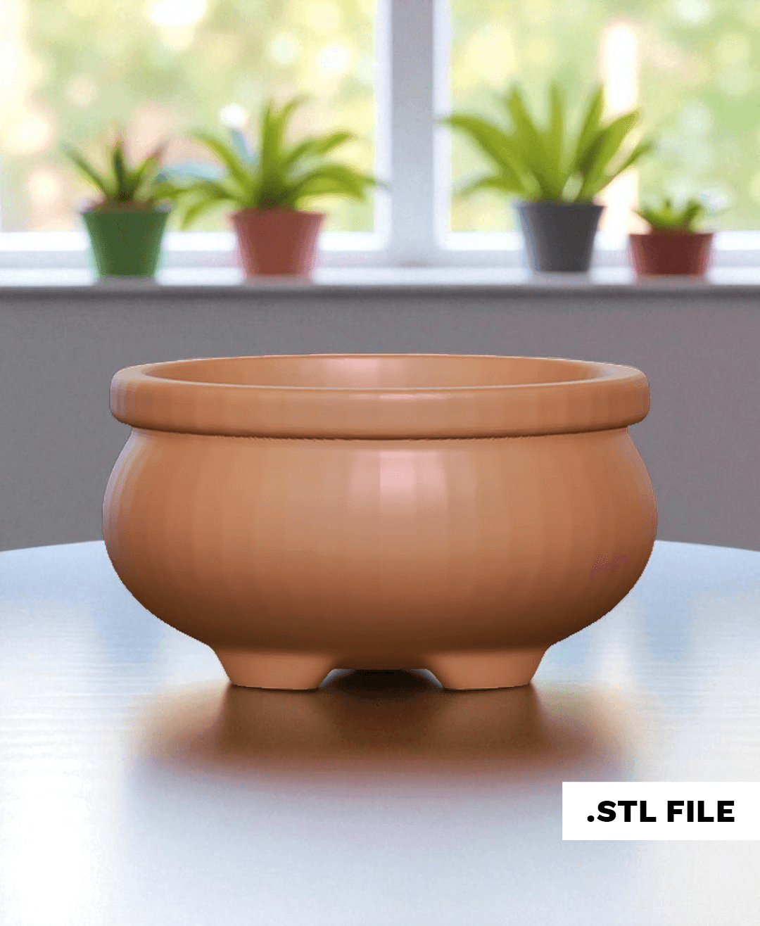 The Art of Growth: STL Bonsai Pot Design 3d model