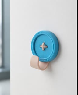 Button Wall Hook - Colorful Wall Decor with Modern Design 3d model