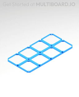4x2 LU - Drop-In Multibin Panel 3d model