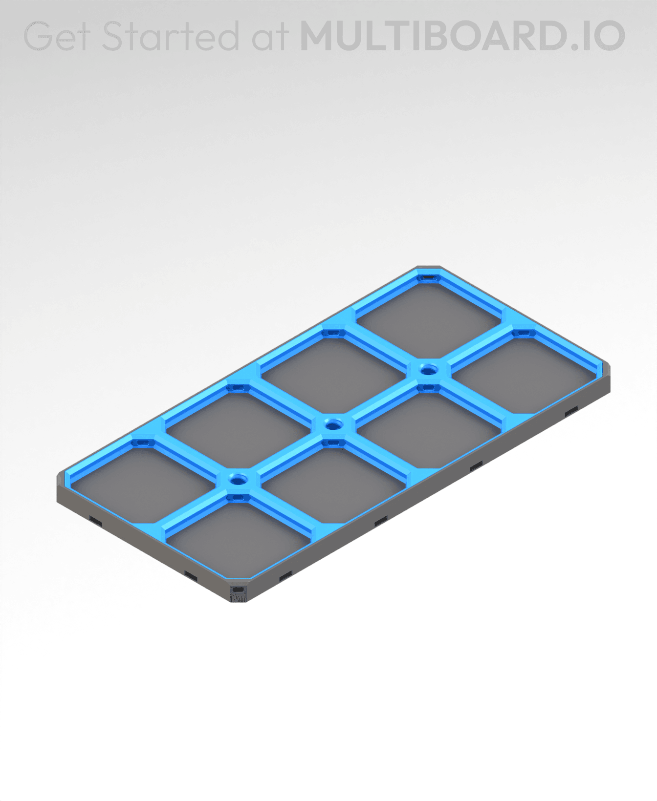 4x2 LU - Drop-In Multibin Panel 3d model
