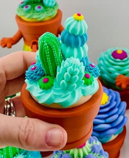 Cupcake Jar Cactus 3 3d model