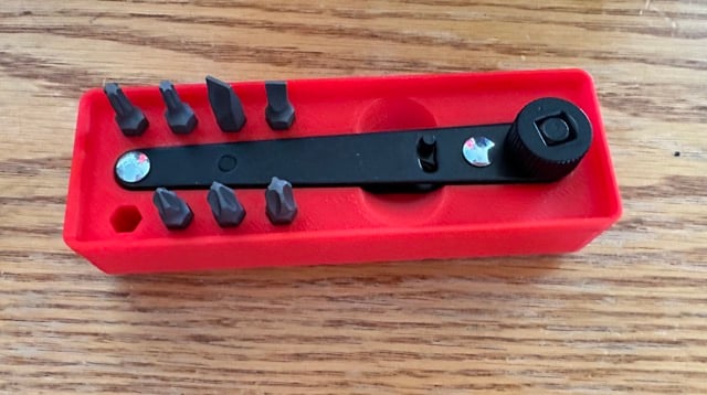 Gridfinity Ratchet Screwdriver Holder - Pittsburgh (Harbor Freight) version. - 3d model
