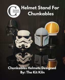 Helmet Stand for Chunkables Figures 3d model