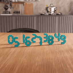 Low Poly Standing Numbers Set 3d model