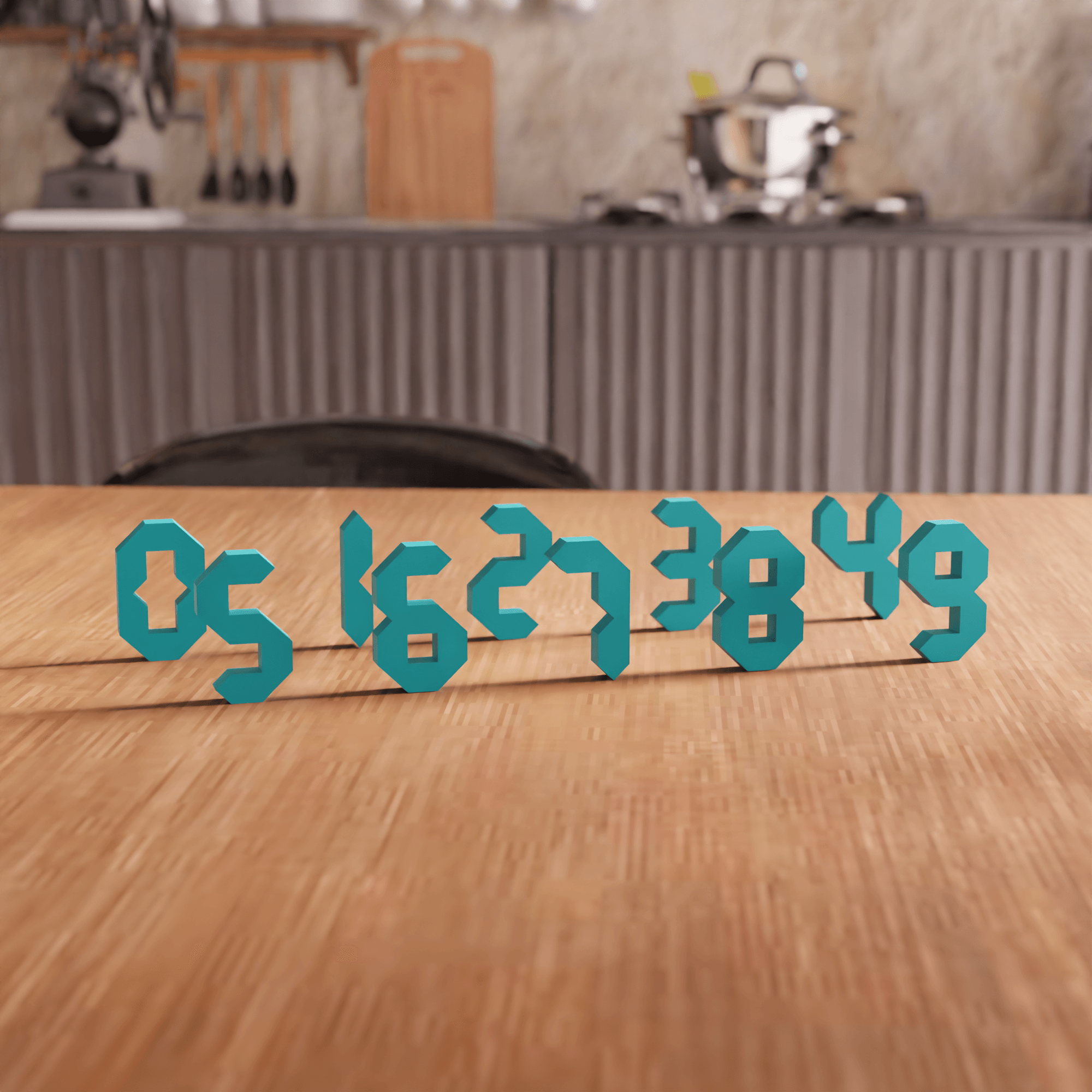 Low Poly Standing Numbers Set 3d model