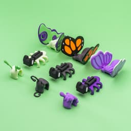 Blob Butterflies - Magnetic Modular Art Toy with Log Container 3d model