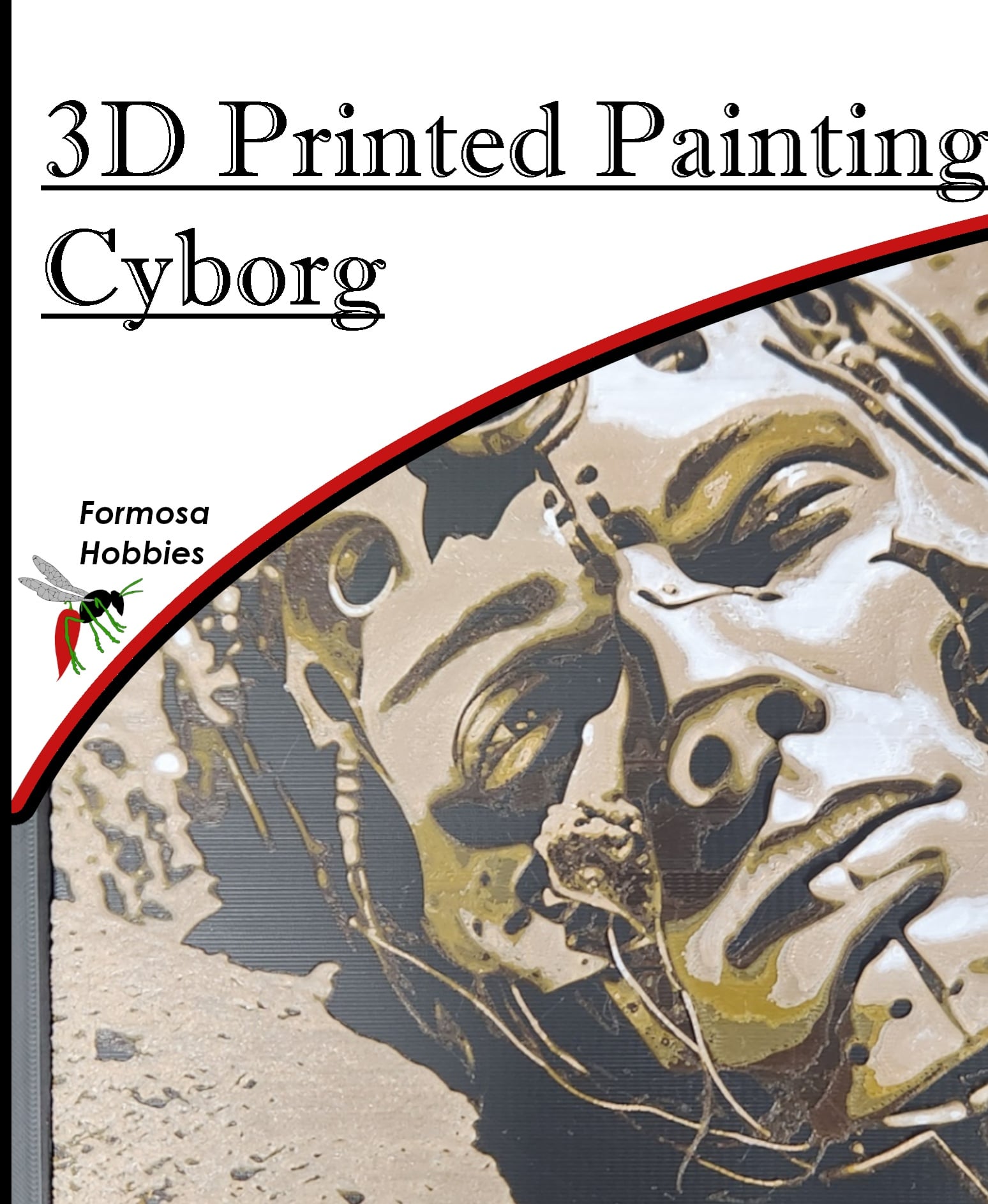 3D Printed Painting - Cyborg 3d model