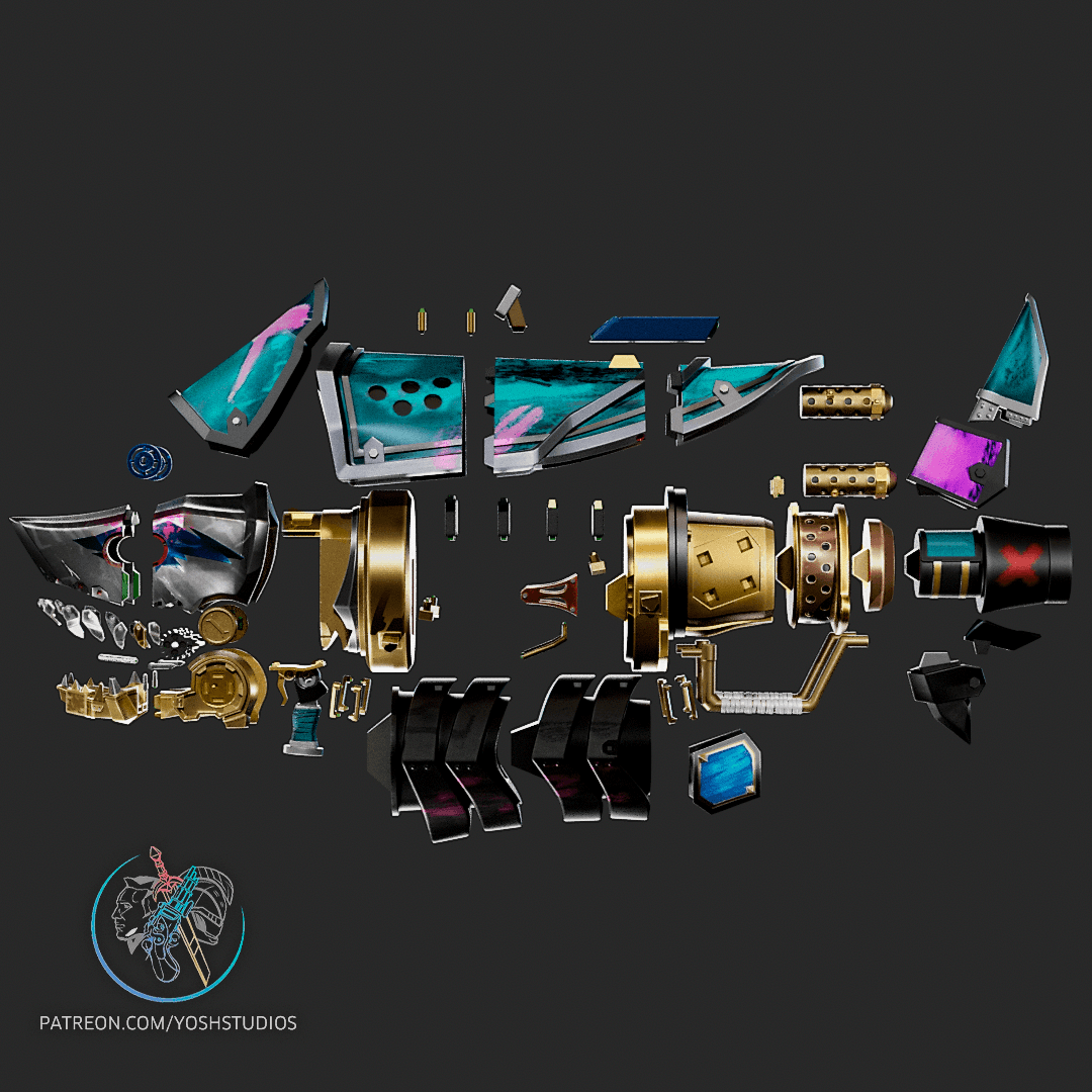 Jinx Bazooka 3D Printer File STL 3d model