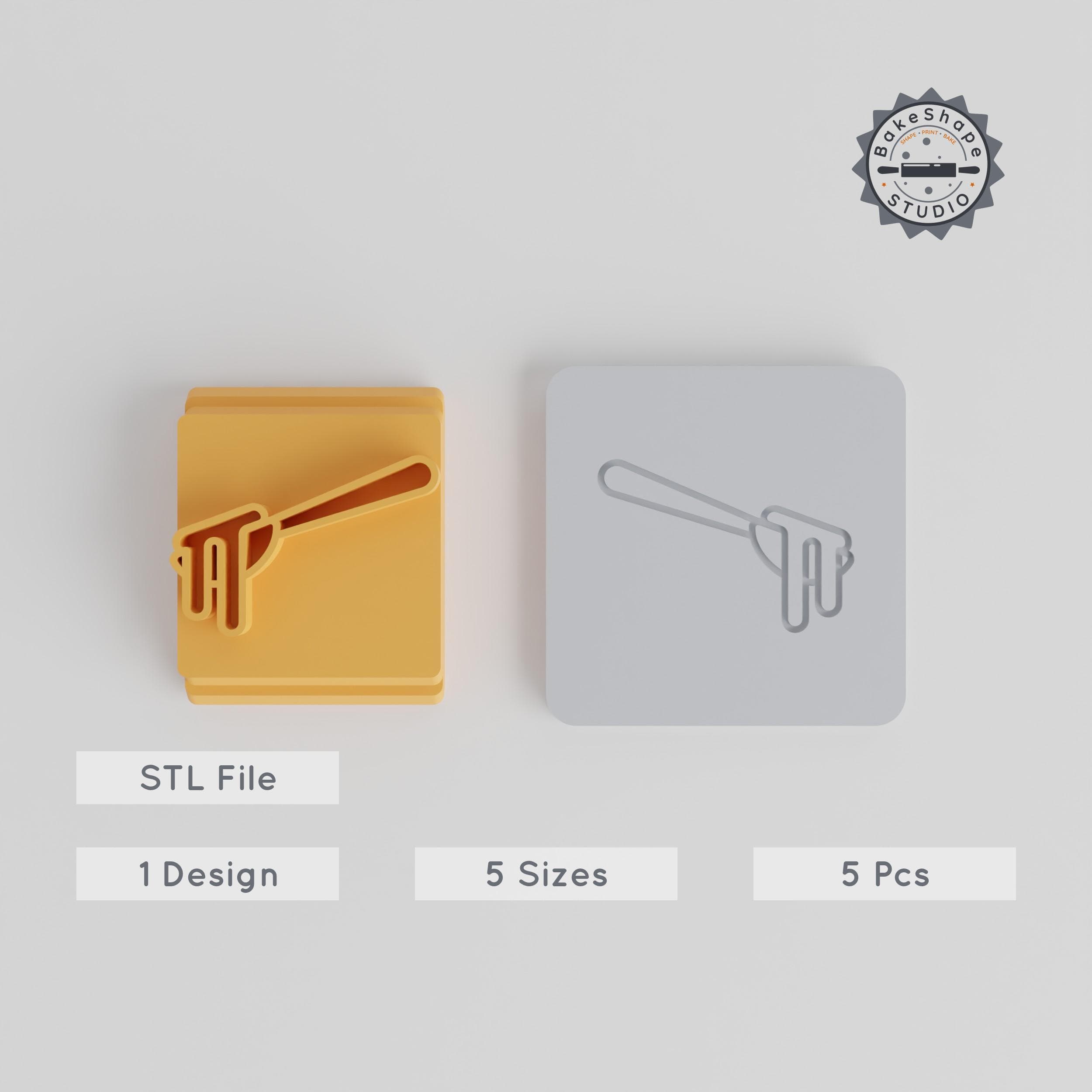 Honey Pattern Stamp Tile Collection for Clay, Cookies & Fondant, 5 Sizes: 20-40mm PRODUCT_1498 3d model