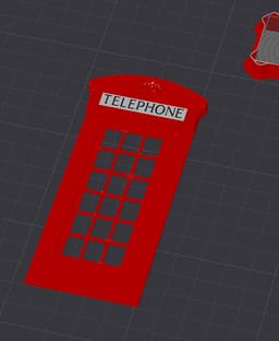 British Telephone Box Book Mark 3d model